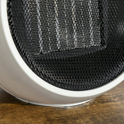 1500W Small Space Heater, Ceramic Electric Plug in Fan Heater with 3 Heat Setting, Adjustable Temperature, Tip-Over