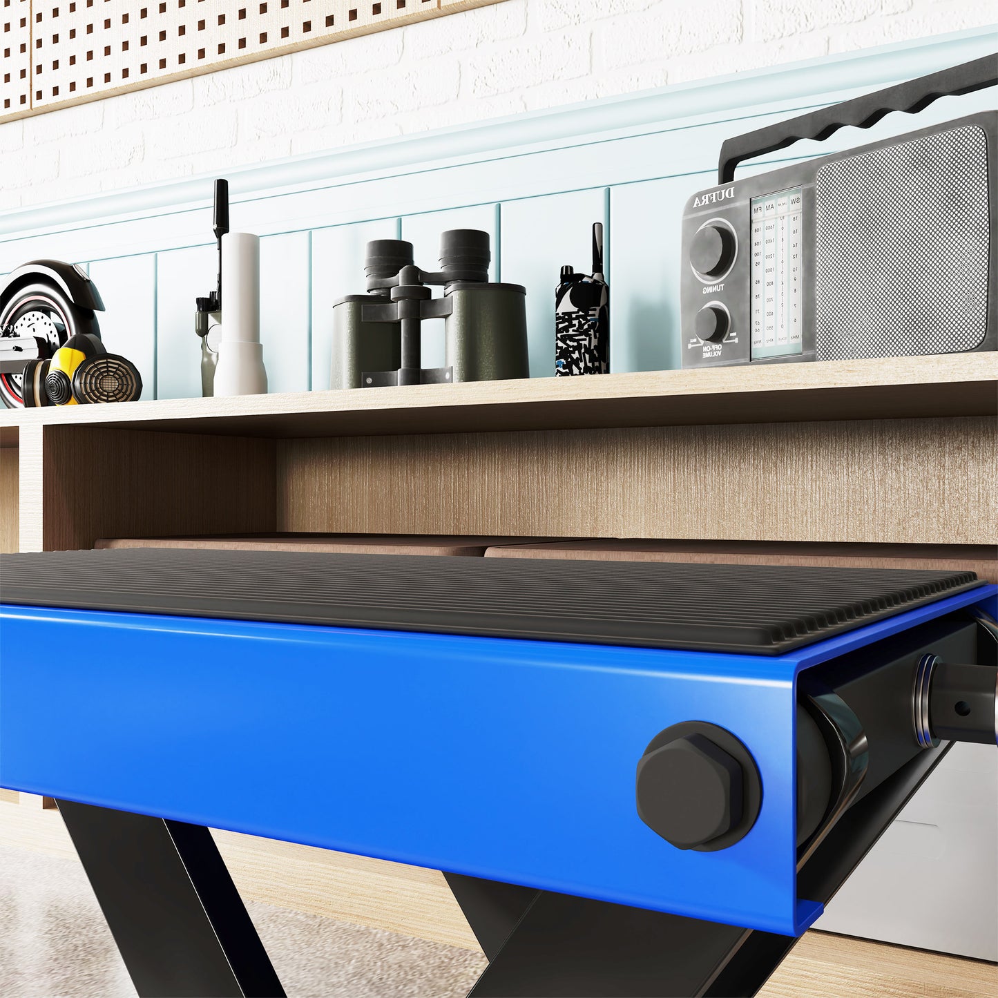 500KG Motorcycle Lift Scissor Jack, Height Adjustable Motorbike Stand with Anti-Slip Wide Deck