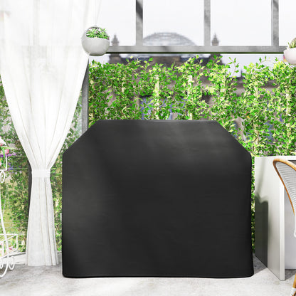 147 x 61cm Plastic Coated Protective Grill Cover - Black