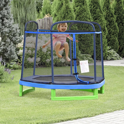 215cm - Kids Trampoline with Security Enclosure Netting