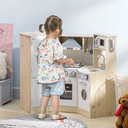 Kids Kitchen Playset, with Accessories and Storage Space