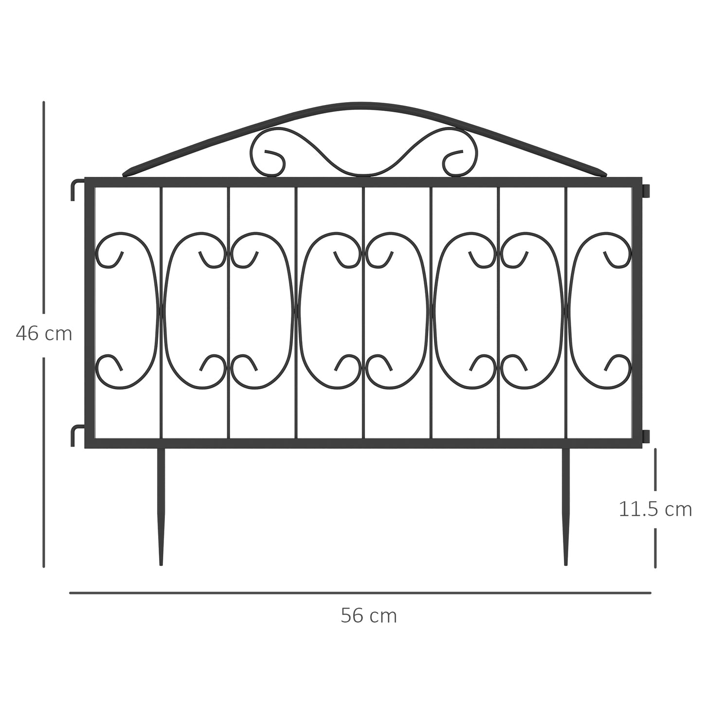 Decorative Garden Fencing, 4PCs Outdoor Picket Fence Panels