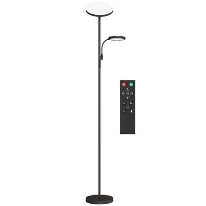 LED Floor Lamp for Living Room, Stepless Dimmable Standing Lamp, Mother and Child Uplighter with Reading Light