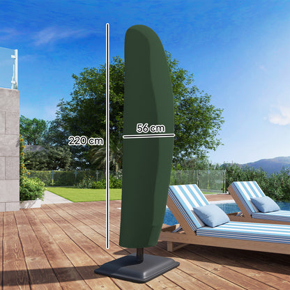 Parasol Cover, 300D Oxford Cantilever Umbrella Cover Fit for 2-4m Parasol, Green