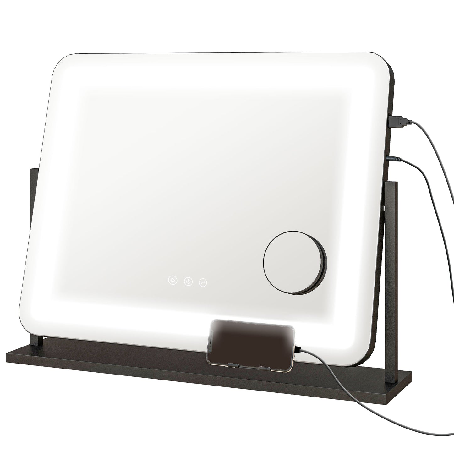 LED Light Tabletop Makeup Mirror, with Adjustable Settings