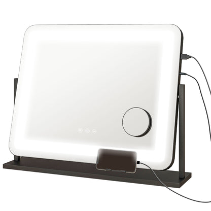 LED Light Tabletop Makeup Mirror, with Adjustable Settings