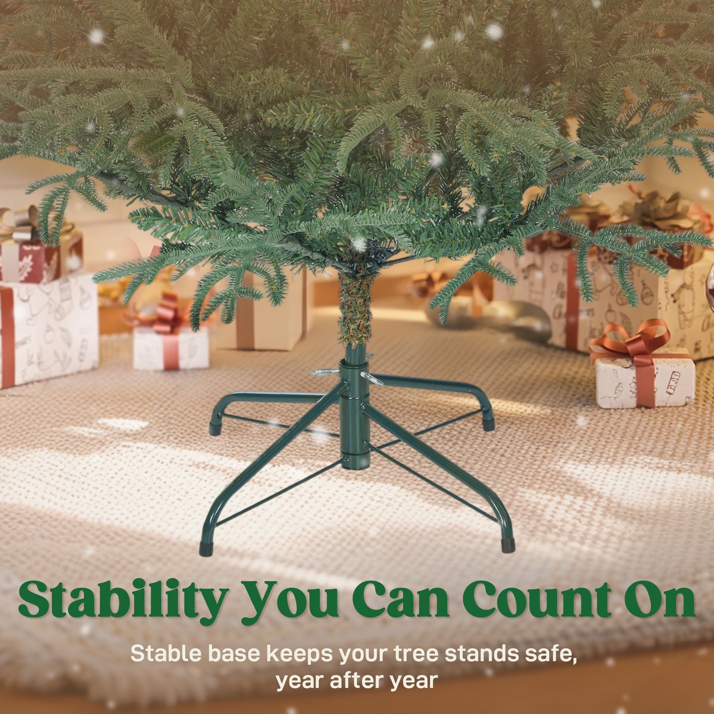 5 ft Full Spruce Christmas Tree with Realistic Dense Tips, Easy Assembly - Green