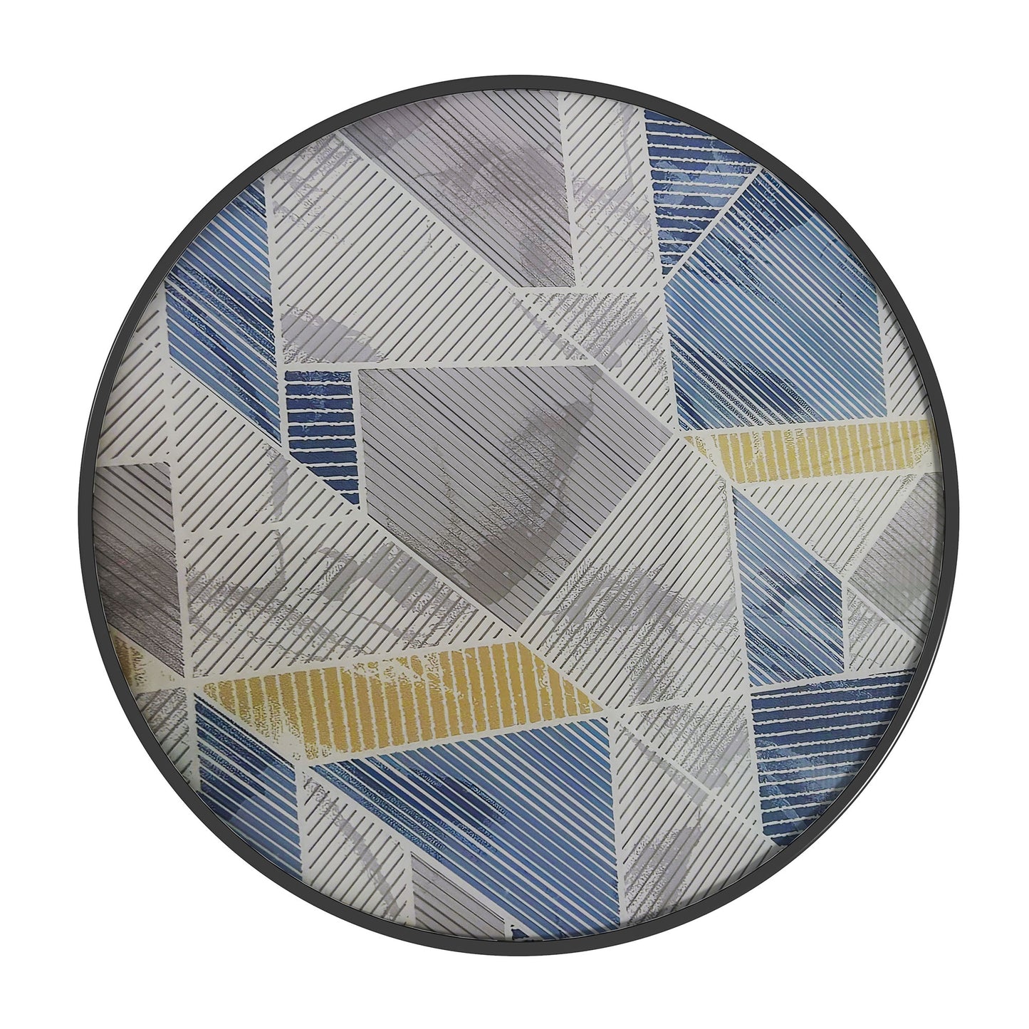 Φ60 Garden Table, with Glass Printed Tabletop - Multicolour