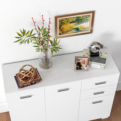 Sideboard, Modern Storage Cabinet with 2 Drawers, 3 Doors and Adjustable Shelves, Kitchen Cabinet for Living Room