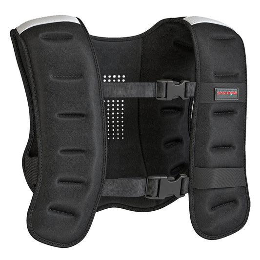 Weighted Vest, 5 kg Weight Vest with Adjustable Straps, Reflective Strips, Black