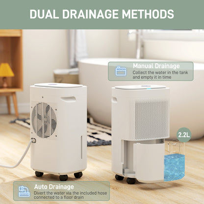 10L/Day 2200ML Portable Quiet Dehumidifier with WiFi Smart App Control
