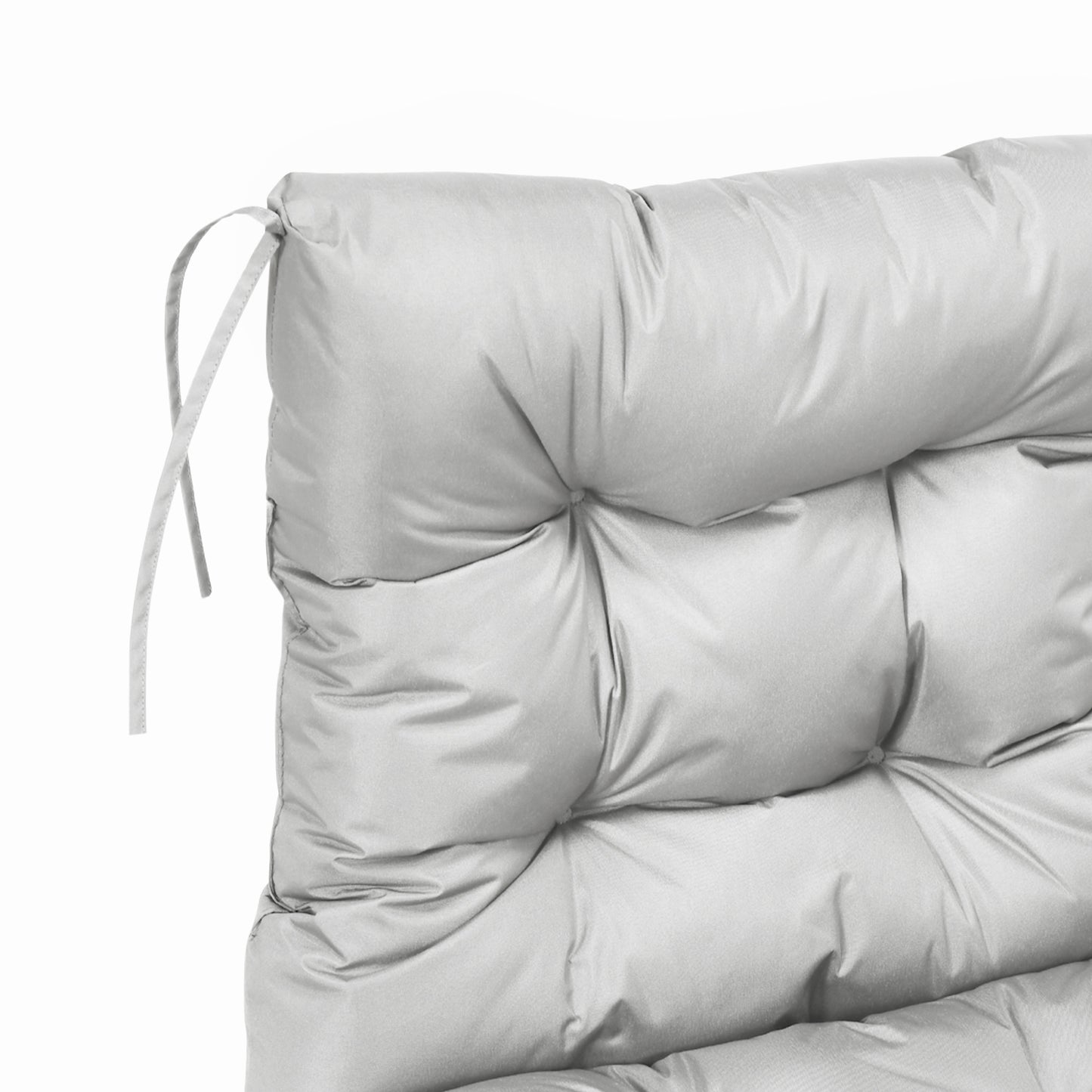 Garden Back Chair Cushion, Comfortable Patio Seat Cushion Pad with Backrest for Outdoor & Indoor Use, Light Grey