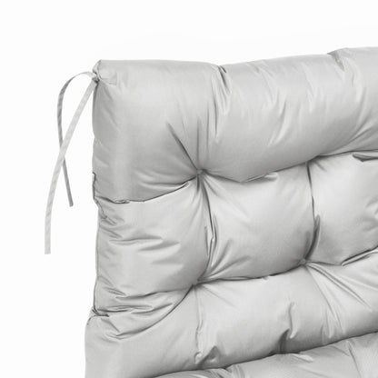 Garden Back Chair Cushion, Comfortable Patio Seat Cushion Pad with Backrest for Outdoor & Indoor Use, Light Grey