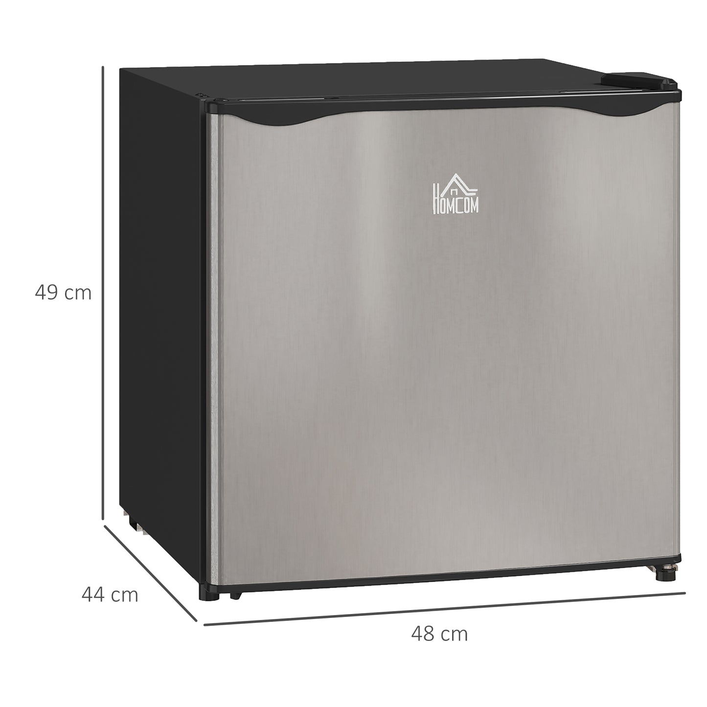 46 Litre Table Top Mini Fridge, Small Fridge with Ice Box, Reversible Door, Adjustable Temperature and Legs for Bedrooms