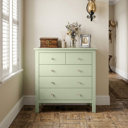 5 Drawer Chest of Drawers, Modern Dresser for Bedroom, Bedside Storage Cabinet