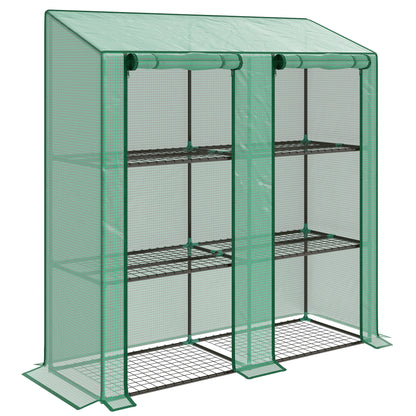 46 x 143cm Three-Shelf Mini Greenhouse - Green