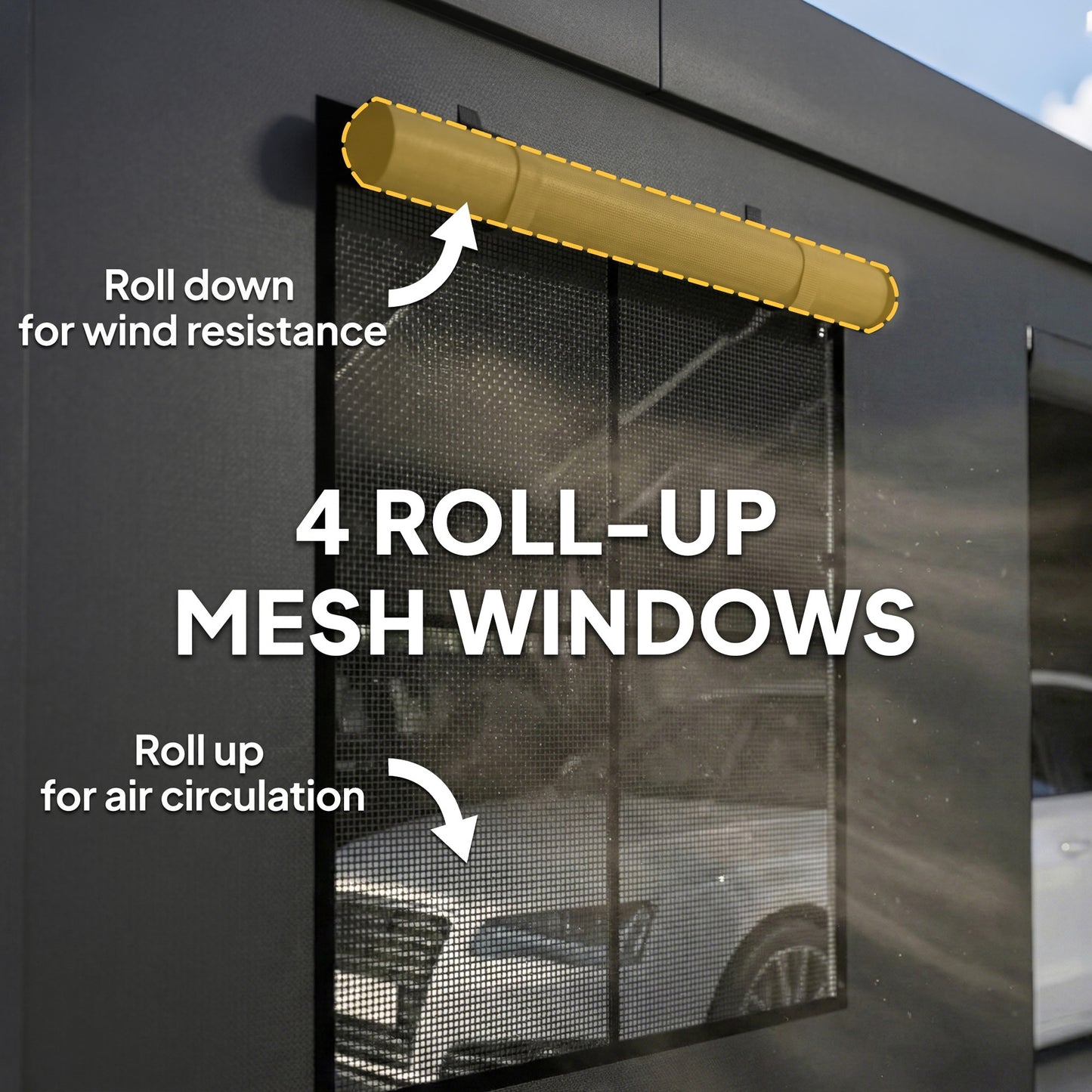 3 x 6 m Heavy Duty Carport, Portable Garage Car Canopy Tent with Galvanised Frame, Doors, Windows, Dark Grey