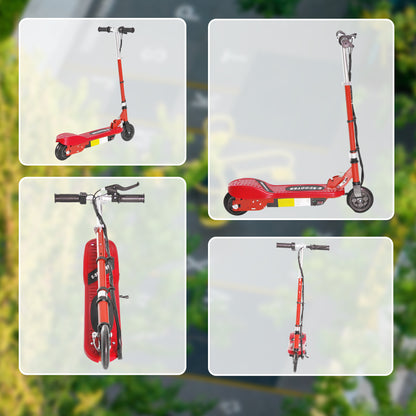 Folding Electric Scooter Rechargeable Kids Ride on 7-14 Age Red/Black