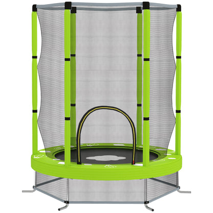 4.6ft Toddler Trampoline w/ Safety Enclosure Net, for Indoor Outdoor Use, Ages 3-6 Years, Green