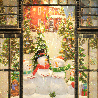 Christmas Snow Globe Lantern with Lights, Musical Snow Globe with Swirling Glitter
