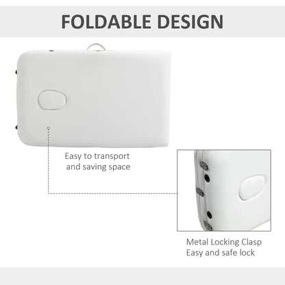 Foldable Massage Bed Portable Table, 3-Section Aluminium Foldable Beauty Couch