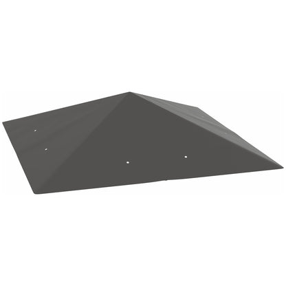 3 x 3(m) Gazebo Canopy Replacement Cover, Garden Gazebo Roof Replacement with Drain Holes, Water Resistant PVC Coating