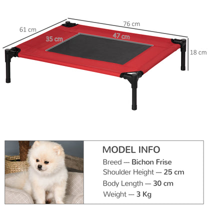 Raised Dog Bed, Lightweight Cat Elevated Lifted Portable w/ Breathable Mesh