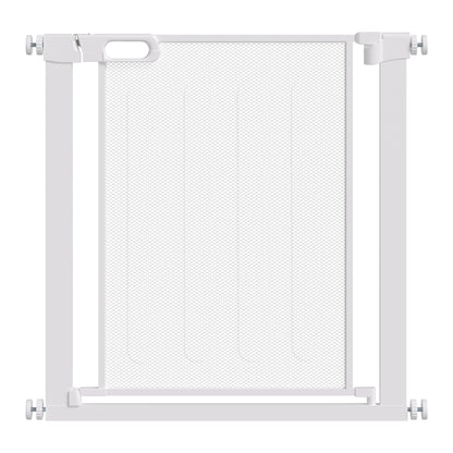 Pet Safety Gate, for Doorways, Staircases, Hallways, with 75-82cm Adjustable Width - White
