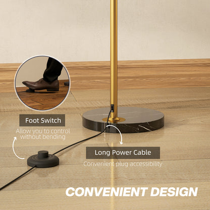 167cm Arc Floor Lamp for Living Room, Modern Adjustable Standing Lamp with Foot Switch