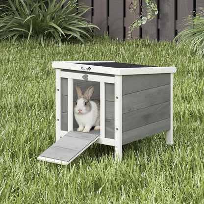 Wooden Rabbit Hutch Outdoor, Guinea Pig Hutch, Rabbit Hideaway, Cat House, Bunny Cage Small Animal House with Openable Roof