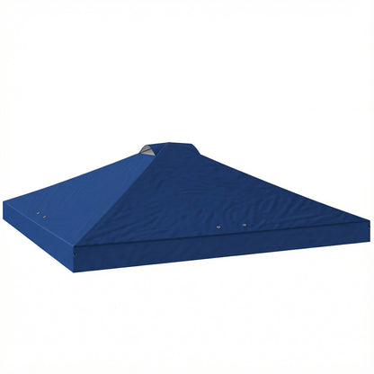 Gazebo Roof Replacement UV50+ Waterproof Pop Up Canopy Cover with 8 Drainage Holes 3 x 3 m Blue