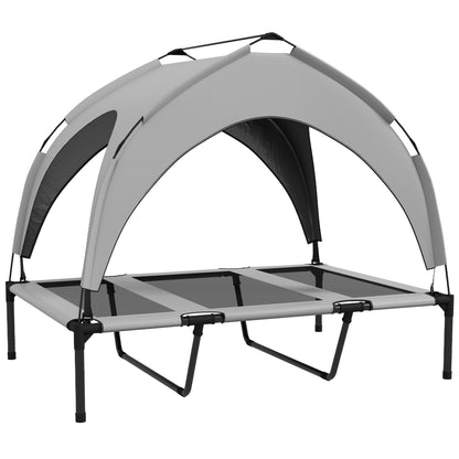 Cooling Raised Pet Bed w/ Washable Breathable Mesh, for Large Dogs, 106 x 76 x 94cm - Light Grey