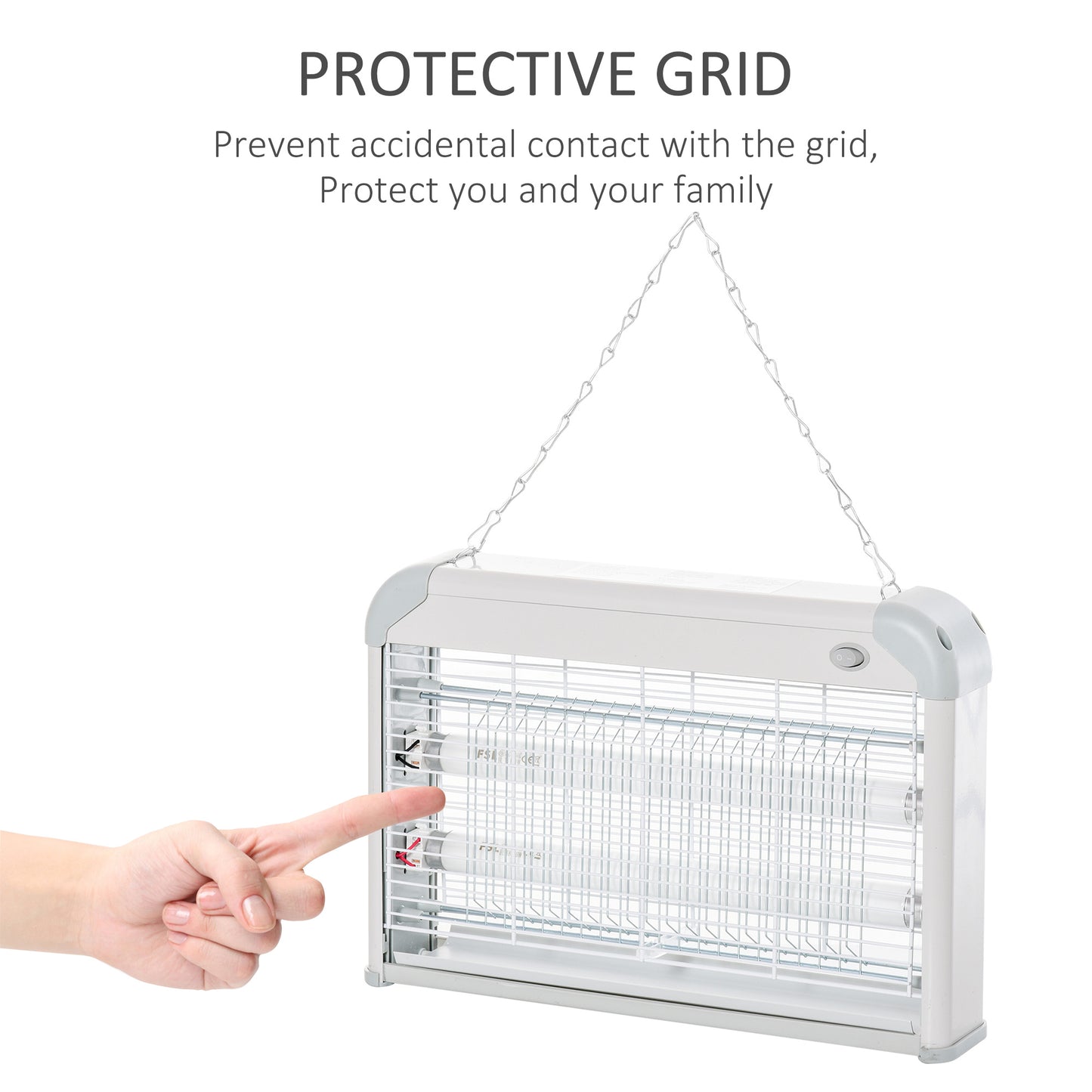 Electric Fly Zapper, 20W Electric Fly Killer, Wall Hanging Bug Zapper Indoor & Outdoor Attracting Insect Mosquito Killer