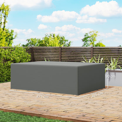 600D Oxford Outdoor Garden Furniture Sofa Set Cover, Waterproof Anti-UV Rattan Sun Lounger Protection Protector Cover