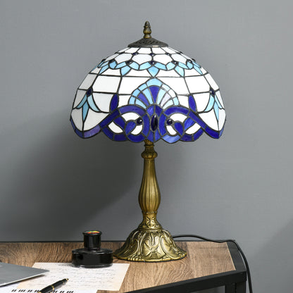 Tiffany Stained Glass Table Lamp, Handmade Antique Bedside Lamp for Bedroom, Living room, Home, Nightstand