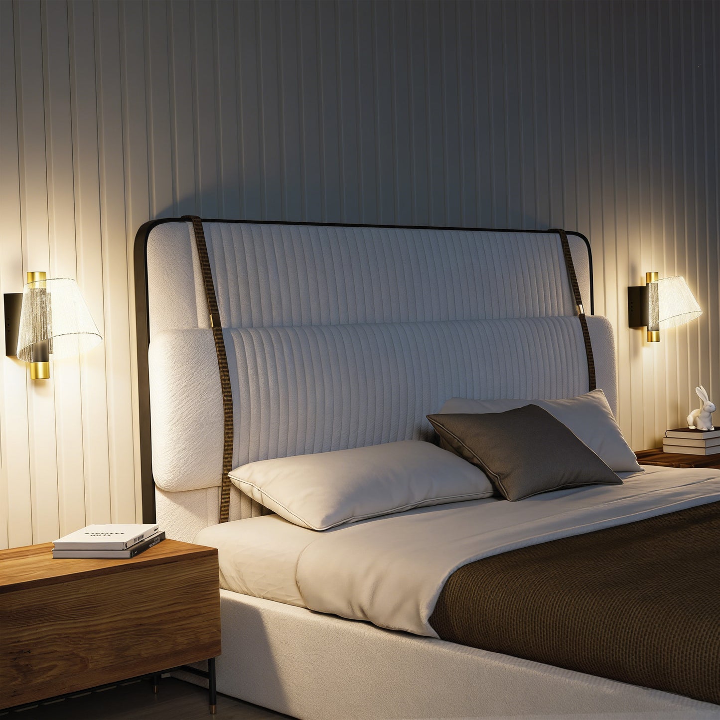 Led Wall Lamp 2 Pack, 5W Modern Indoor Starry Wall Light, Colour Temperature Adjustable 3000K/4000K/6500K, for Bedroom