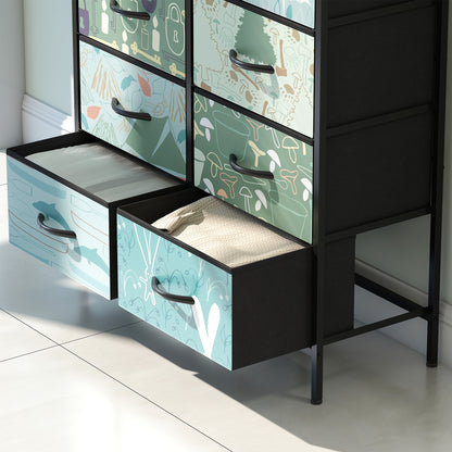 8-Drawer Chest of Drawers - Blue