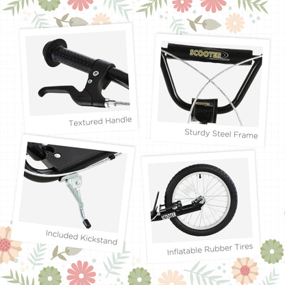 Kick Scooters for Kids with Adjustable Height, Anti-Slip Deck, Dual Brakes, Rubber Tyres
