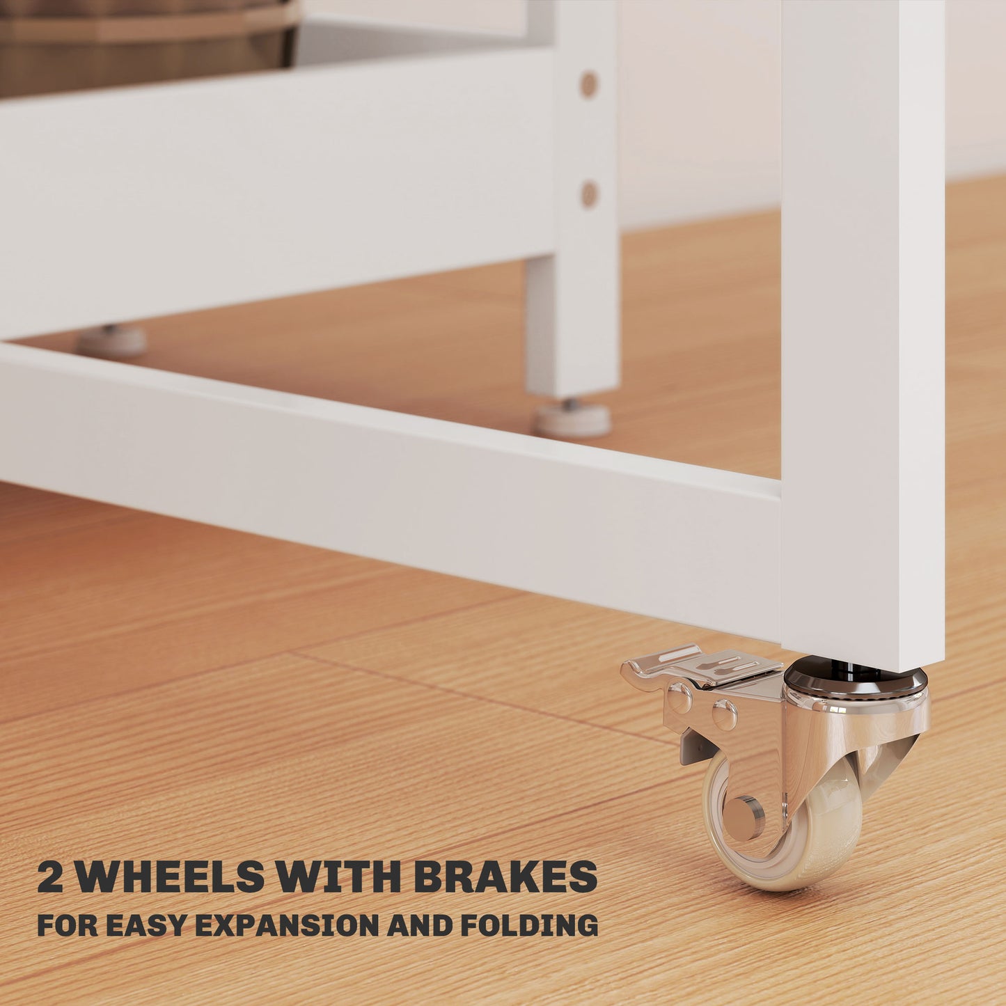 Four-Person Drop Leaf Table - White