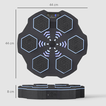Music Boxing Machine, Smart Bluetooth Boxing Machine Wall Mounted with 9 Speeds & Modes, LED Lights, Punching Pad for Adults
