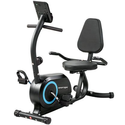 Recumbent Exercise Bike for Home, Stationary Bike with Bluetooth, App Connectivity, Quiet 8-Level Magnetic Resistance