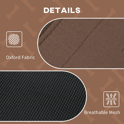 Outdoor Dog Bed with Removable Canopy, Portable Raised Dog Bed for Camping, Garden & Beach