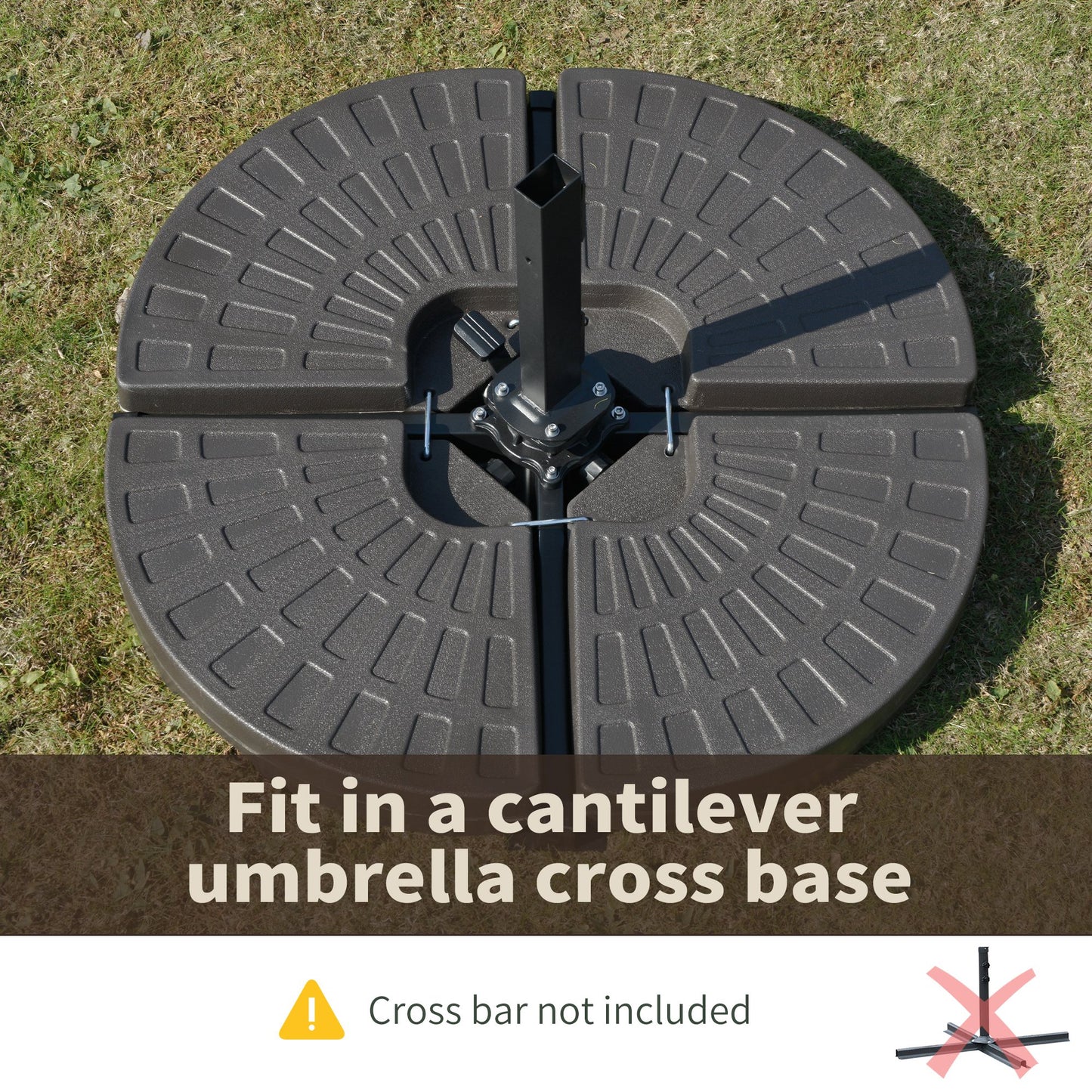 Set of 4 Fillable Parasol Weights - 100kg