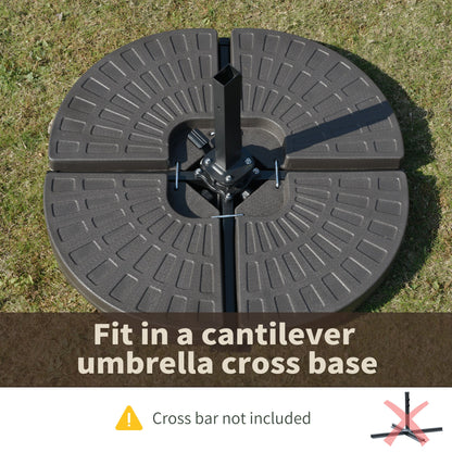 Set of 4 Fillable Parasol Weights - 100kg