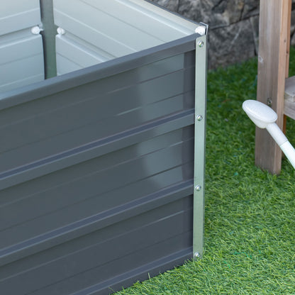 108L Raised Garden Bed, Galvanized Steel Elevated Planter Box w/ Installation Gloves for Backyard, Patio to Grow Vegetables