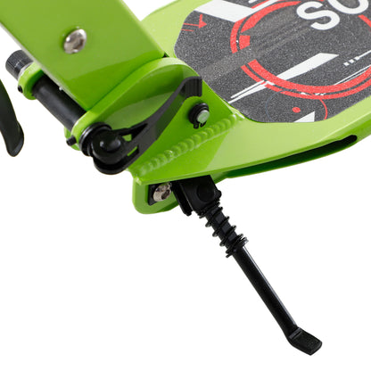 Kick Scooter, Folding 2 Wheel Scooter with Dual Brake System, Dual Suspension, 230mm Big Wheels and 3 Adjustable Handlebar
