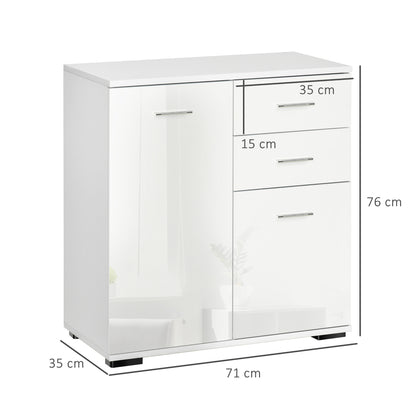 Sideboard, Modern Storage Cabinet with 2 Drawers, 2 Doors and Adjustable Shelf, Kitchen Cabinet for Living Room, Dining Room
