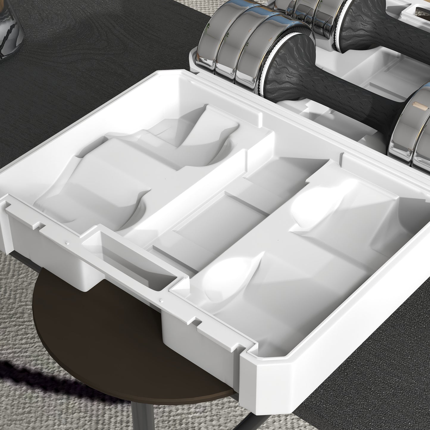 Adjustable Dumbbells Weights Set with Storage Box, 10kg x 2