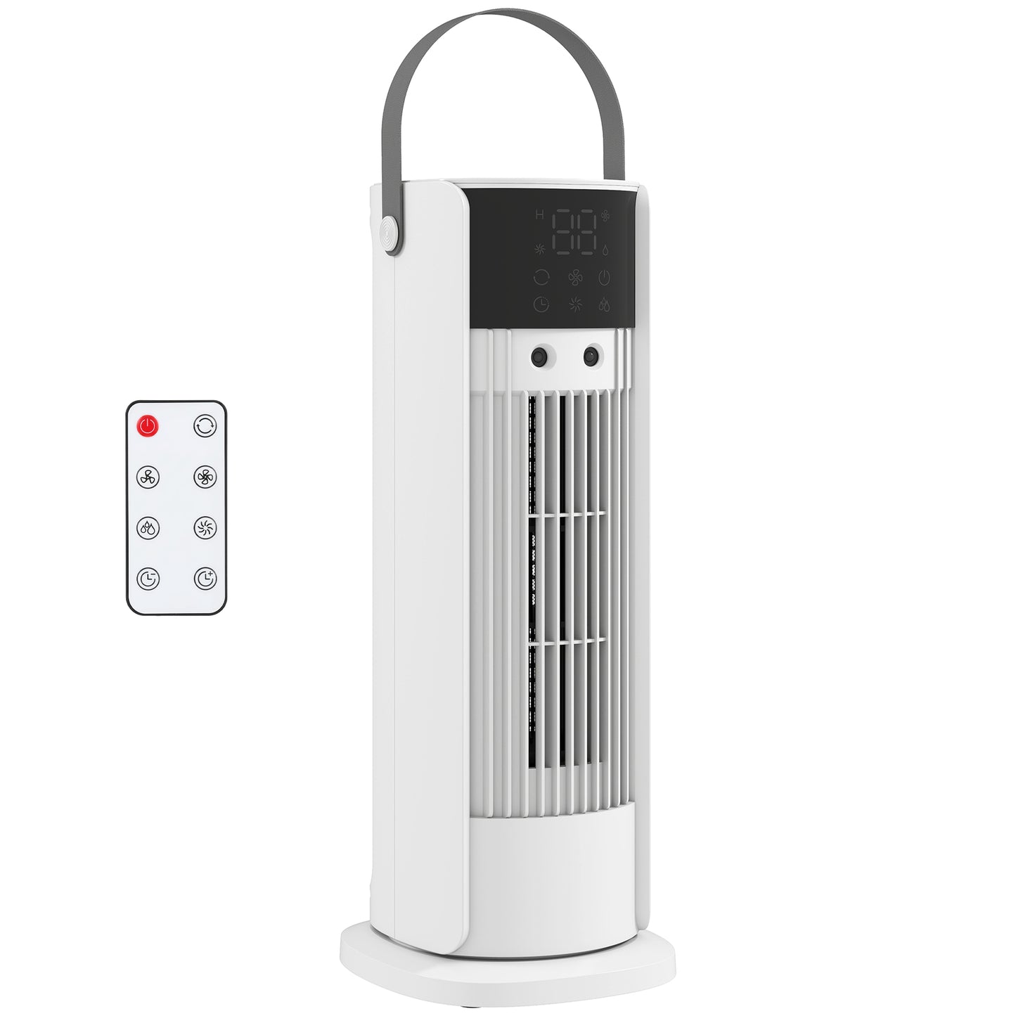 Tower Fan for Bedroom, 16 Inch Mist Desktop Fan with DC Motor, 3 Speeds, 90° Oscillation, 10H Timer, for Home Office