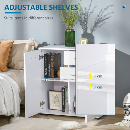 Sideboard, Modern Storage Cabinet with 2 Drawers, 2 Doors and Adjustable Shelf, Kitchen Cabinet for Living Room, Dining Room